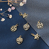 30Pcs 3 Style Rack Plating Brass Charms KK-HY0001-84-4