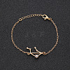12 Constellations Alloy Rhinestone Link Bracelets WG43B2B-03-1