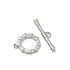 Star Brass Micro Pave Clear Cubic Zirconia Toggle Clasps KK-G548-27P-3