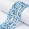 Electroplate Glass Beads Strands EGLA-A034-J6mm-F04-1