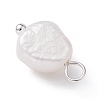 Natural Pearl Potato Charms PALLOY-JF02199-01-4