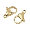 304 Stainless Steel Lobster Claw Clasps STAS-D218-01G-06-2