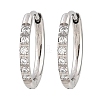304 Stainless Steel Clear Cubic Zirconia Hoop Earrings EJEW-L307-05P-4