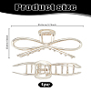 Chic Metal Hair Clip for Women - Elegant Shark Jaw Clamp for Updo Hairstyles and Head Accessories OHAR-LP0001-14G-2