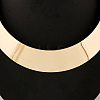 Golden Iron Crescent Moon Shaped Choker Necklaces Torques NJEW-V0393-4