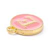 Golden Plated Alloy Enamel Charms X-ENAM-Q437-14E-2