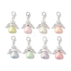 Heart Angel Acrylic & Glass Pearl Pendant Decoration HJEW-JM02366-1