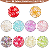 Electroplate Crackle Glass Beads CCG-PH0003-14B-4