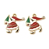 304 Stainless Steel Enamel Pendants STAS-L300-012G-11-1