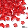 100Pcs 2 Styles Transparent Spray Painted Glass Beads GLAA-YW0005-14B-1