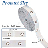 9 Yards Imitation Leather Ribbon with Platinum Plated Alloy Eyelets OCOR-AR0001-64B-2