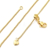 1mm Rack Plating Brass Box Chain Adjustable Slider Necklaces for Women Men MAK-L044-08G-4