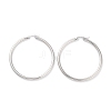 Non-Tarnish Ring 304 Stainless Steel Hoop Earrings for Women Men EJEW-B049-01G-P-1