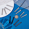 12Pcs 6 Colors Alloy Cord End FIND-ME0001-10-5