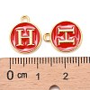 Golden Plated Alloy Enamel Charms X-ENAM-S118-03H-3