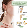 20Pcs Brass Cubic Zirconia Stud Earring Findings KK-BBC0010-86-2