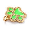 Real 18K Gold Plated Brass Micro Pave Cubic Zirconia Charms ZIRC-L100-085G-03-4