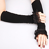 1 Pair Acrylic Fibers Long Mesh Lace Gloves AJEW-CN0006-67B-7