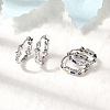 Brass Micro Pave Cubic Zirconia Hoop Earrings EJEW-P322-02P-1