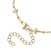 304 Stainless Steel Cross Link Bracelets for Women BJEW-JB12360-02-5