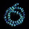 Glow in the Dark Luminous Style Handmade Silver Foil Glass Round Beads FOIL-I006-10mm-02-3