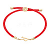 1Pc Adjustable Nylon Cord Slider Bracelets for Women BJEW-LP0001-32R-02-1