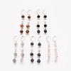 Natural Mixed Gemstone Leverback Earrings EJEW-JE02822-1