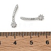 Brass Pave Clear Cubic Zirconia Pendants CU-CBA9FFD-11P-01-3