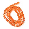 Electroplate Transparent Glass Beads Strands EGLA-A046-01B-24-3
