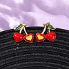 Brass Micro Pave Cubic Zirconia Stud Earrings LS-EJEW-D328-01G-01-2