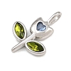 304 Stainless Steel Rhinestone Pendants RB-CBA40D0-04P-A-2