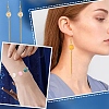 10Pcs 5 Styles Tigerskin Glass & Dyed Natural White Jade & Quartz Crystal Square Links Connector Charmss G-YW0002-75-6