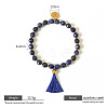 6.2MM Faceted Round Natural Lapis Lazuli Beaded Stretch Bracelets WG42E8E-01-1
