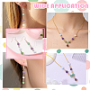 16Pcs 4 Style Round Natural Green Aventurine Pendants & Connector Charms PALLOY-SW00069-7