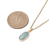 Natural Amazonite Oval Pendant Necklace NJEW-JN04487-02-3