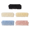 25 Yards 5 Colors Double Tiers Pleated Chiffon Polyester Ribbons ORIB-CW0001-01-3