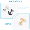 Unicraftale 9Pcs 3 Colors Ion Plating(IP) 304 Stainless Steel Hook Clasps STAS-UN0048-09-5
