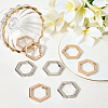 10Pcs 2 Colors Zinc Alloy Spring Gate Rings FIND-SP0004-34B-3