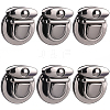 6Pcs Flat Round Alloy Bag Tuck Lock Clasps FIND-CP0003-23B-1