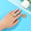 Horse Eye Brass Pad Ring Settings KK-Z122-21G-1