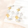 304 Stainless Steel Stud Earrings for Women SA-CBA45D5-29GP-3