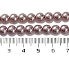 Baking Painted Pearlized Glass Pearl Round Bead Strands PEAR-H019-02B-03-5