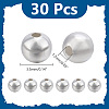 30Pcs 925 Sterling Silver Beads STER-AR0001-18B-2