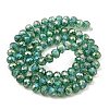 Spray Painted Imitation Jade Glass Beads Strands GLAA-P058-01B-05-2