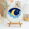 DIY Moon Pattern Punch Embroidery Beginner Kits for Beginners PW-WGB2670-16-1