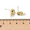 Brass Micro Pave Cubic Zirconia Stud Earring Findings KK-U075-01B-04G-3