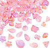 64Pcs Gradient Color Transparent Glass Beads GLAA-TA0003-48H-3