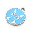 Twelve Constellations 304 Stainless Steel Enamel Pendants SA-CBAAE04-01P-08-2