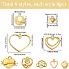 72Pcs 9 Styles Alloy Pendants FIND-SC0015-82-2