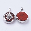 Natural Red Jasper Pendants G-K234-C02-2